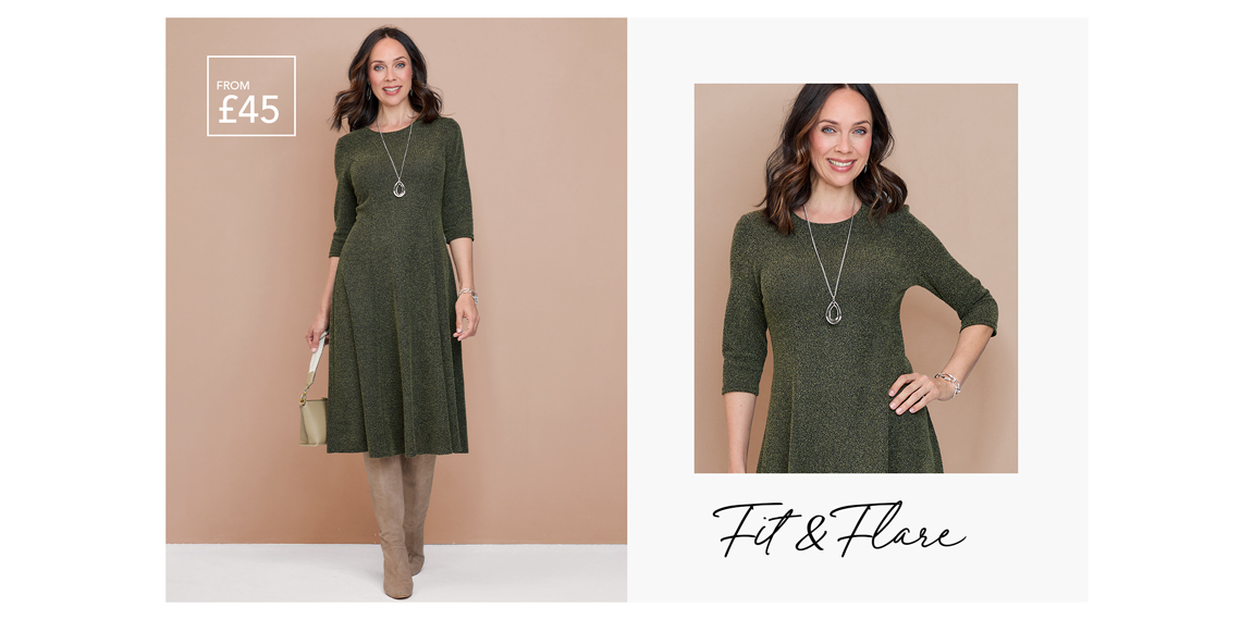 Tweedy Dress with Necklace - LS653